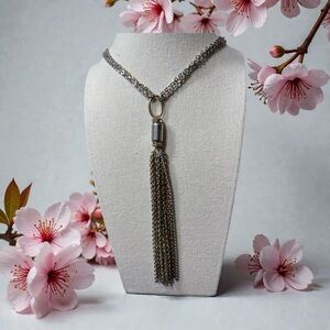 Chico Silver and Gold Tassel Necklace